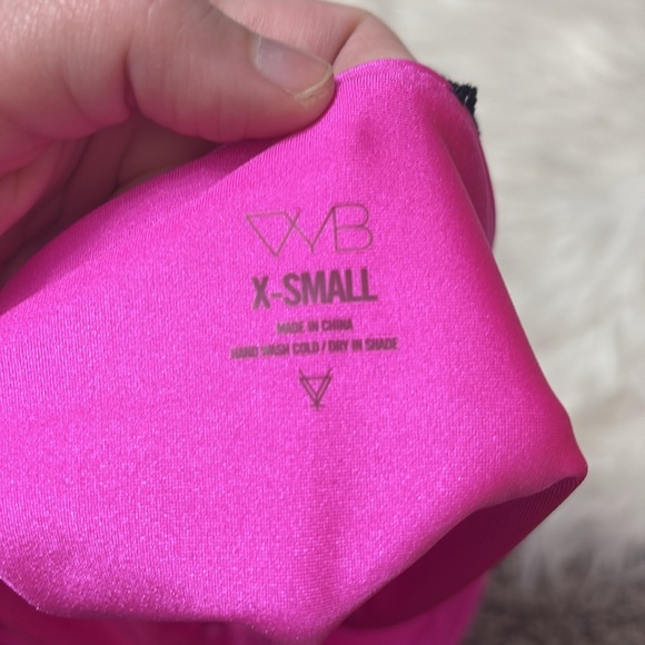 NWOT Flawed VYB Pink Shiny Butter Up High Waist XS Swim Bottoms - Picture 6 of 10